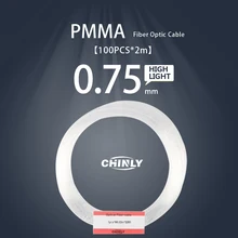 0.75 мм x 100 шт. x 2 meterspmma пластиковые fibra оптика-кабель для всех видов привело свет машиниста