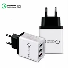 3 порта быстрое зарядное устройство QC 3,0 USB телефон зарядник Быстрая зарядка ЕС/США штекер зарядное устройство для мобильного телефона iphone 6 6s для samsung S6 S8 S9