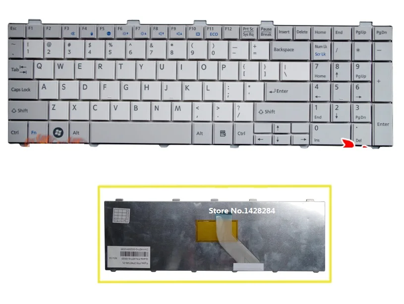 

SSEA New laptop US white Keyboard For Fujitsu Lifebook A530 AH530 AH531 NH751