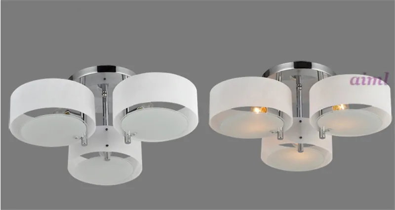

Modern minimalist creative led acrylic ceiling lamp bedroom warm restaurant are three head hanging lamps