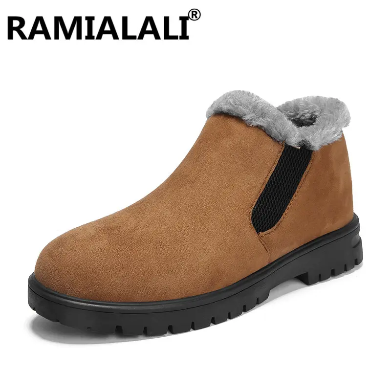 

Winter Mens Casual Snow Boots Men Plush Ankle Boots Shoes Outdoor Winter Warm High Top Shoes With Fur Male Shoes