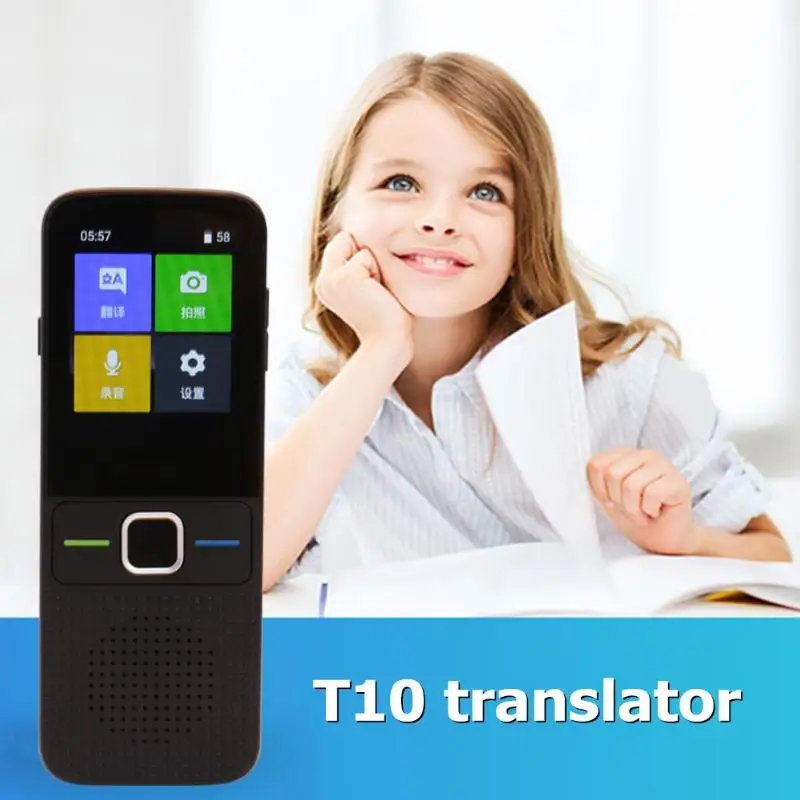 

T10 Smart Voice Translator Intelligent Wireless WiFi Photo Two-Way Multiple Languages Interpreter