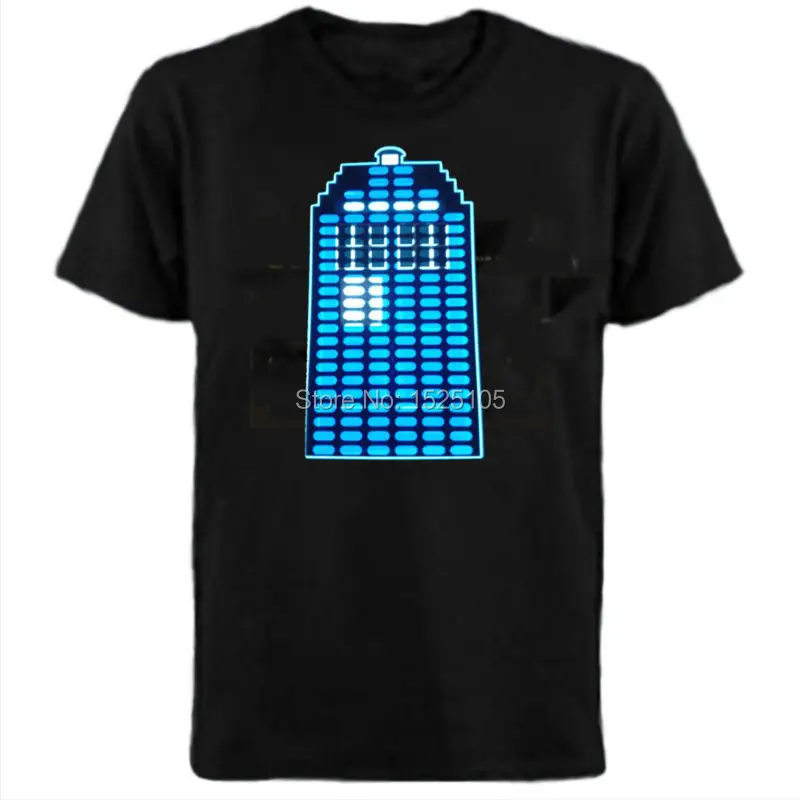 Daleks Музыка партия Эквалайзер LED футболка с 4 шт. инвертор питанием от батареи AAA