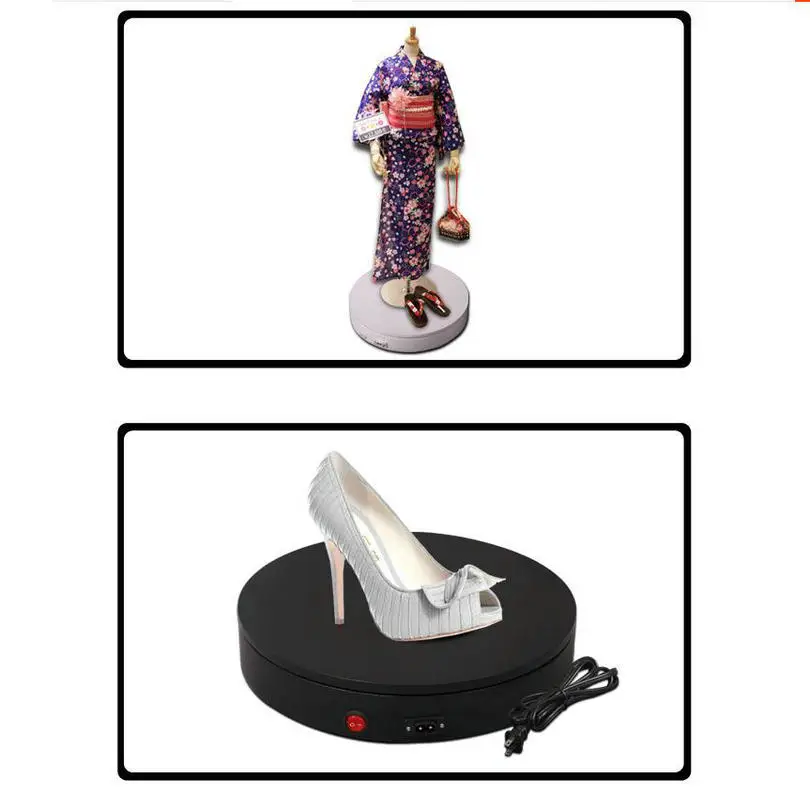 

HQ W3 300X60MM Electric Automatic Rotary Rotating Turntable Jewelry Display Stand Swivel Plate With FUSE Protection FCC