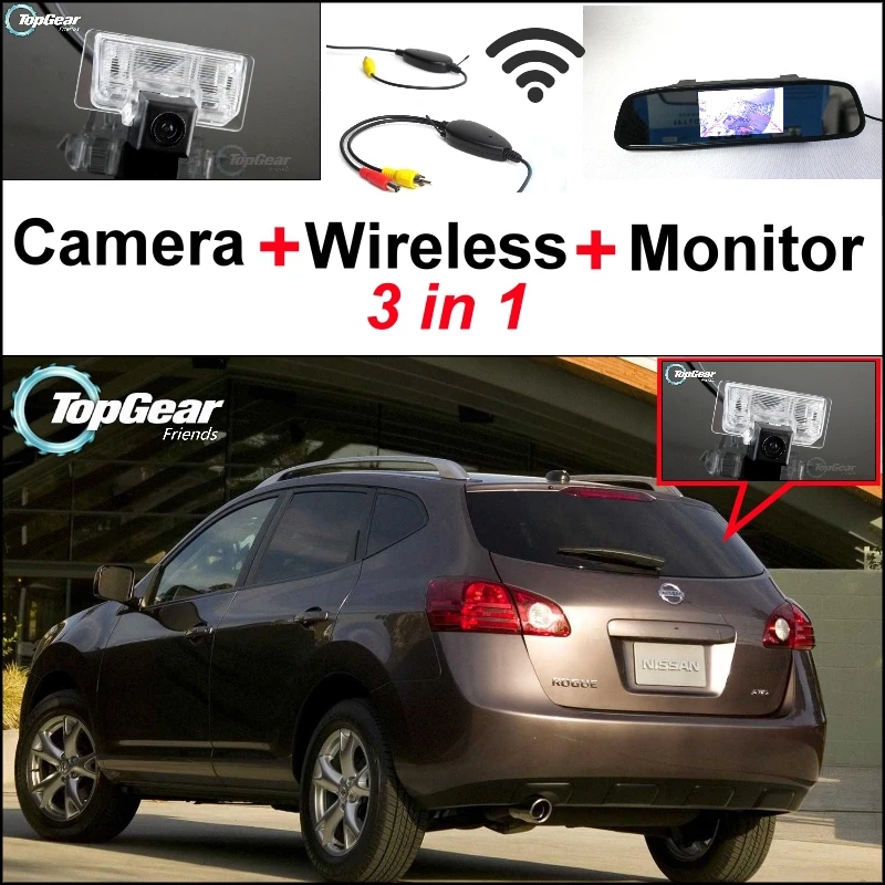 3 in1 Special Rear View Camera + Wireless Receiver + Mirror Monitor
