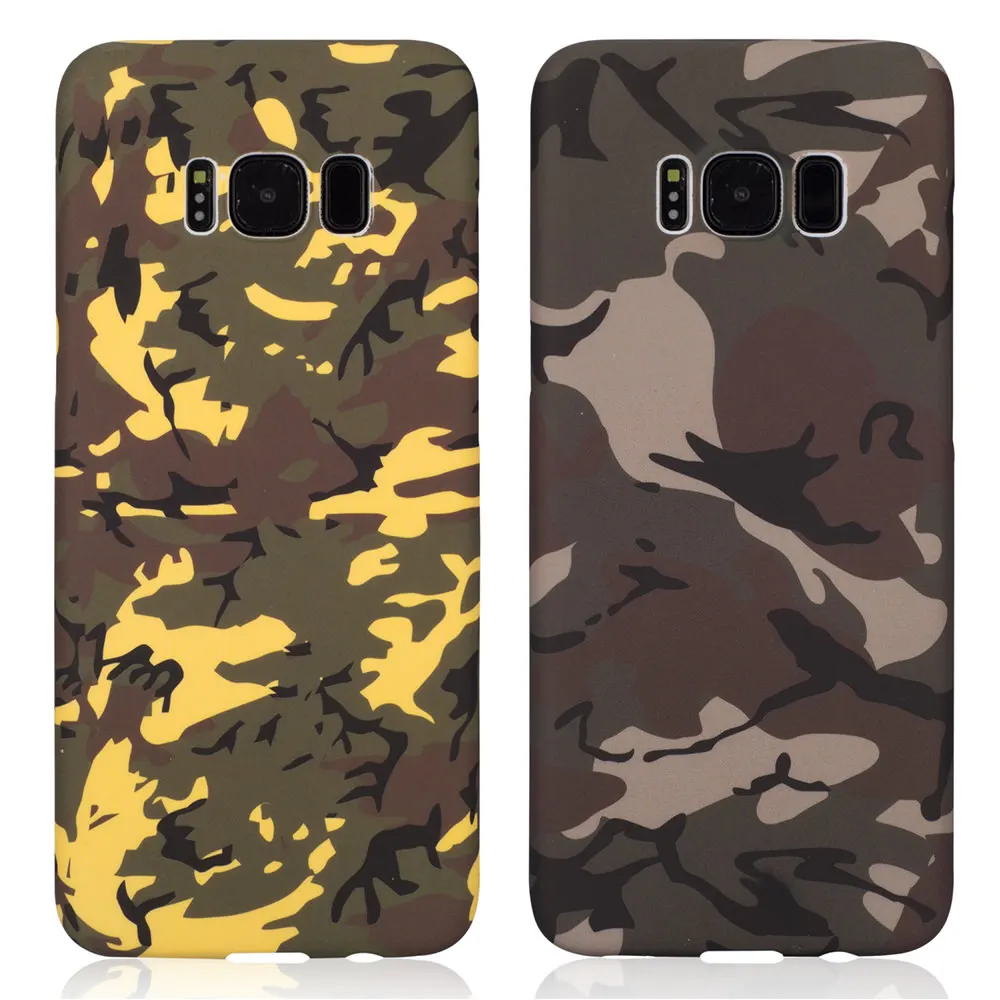 

L-FADNUT Vintage Camouflage Phone Case For Samsung S7 edge S10e Fashion Matte Bumper For Galaxy S10 S9 S8 Plus Unique Cover Capa