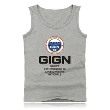 Франция специальные Элитные Топы полиции подразделение группы вмешательства французской жандармерии(гигн) жандармерии спортивные мужские майки летняя одежда огнж Группа Логотип рубашка