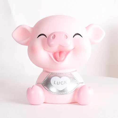 Милый мультфильм свинья-копилка монета коробки для денег пластиковые накопительные игрушки кассовый ящик детская игрушка Небьющийся домашний декор Прямая 3dcxh09 - Цвет: D