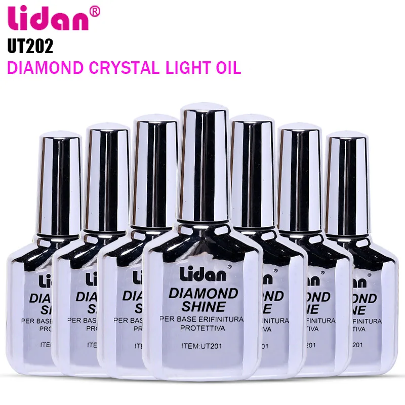 

LIDAN UT202 New High-end Diamond Crystal Bright Nail Polish 15ML Nail Transparent Protection Lasting Bright and Solid No Smell