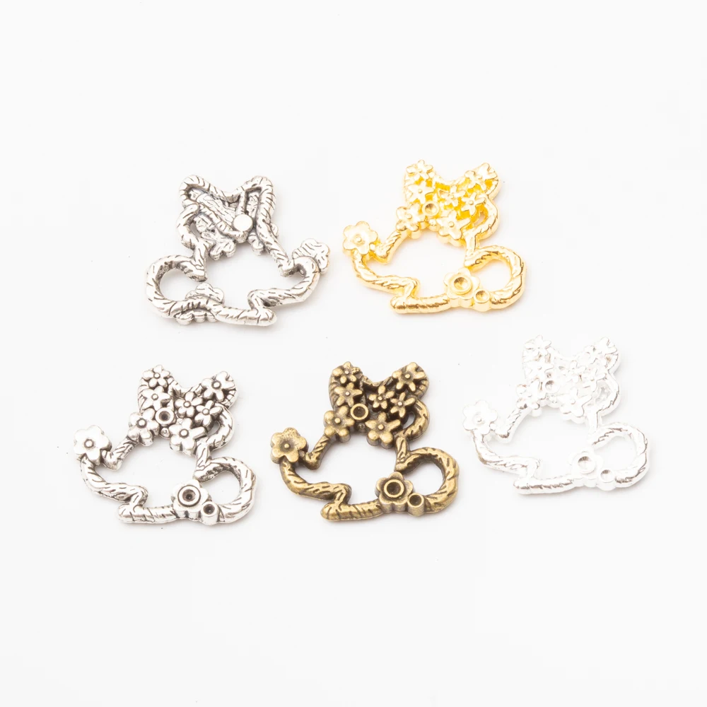 

6pcs vintage lovely Rabbit head charms Pendant diy earring fit bracelet 5783