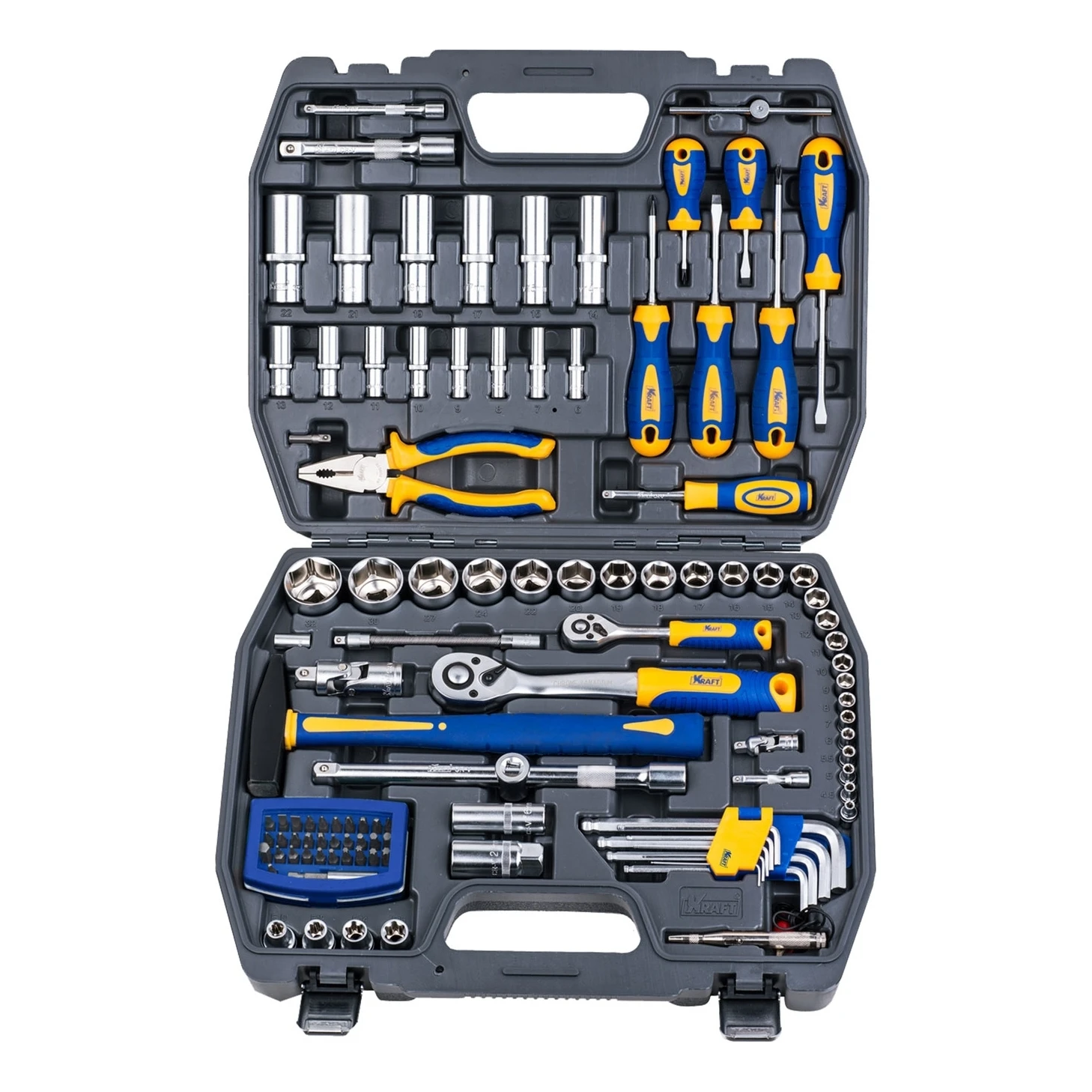 Set hand tool KRAFT CT 700678 (109 items, end head screwdriver, extension cords, end head, case) цена Set hand tool KRAFT CT 700678 (109 items, end head screwdriver, extension cords, end head, case) цены онлайн