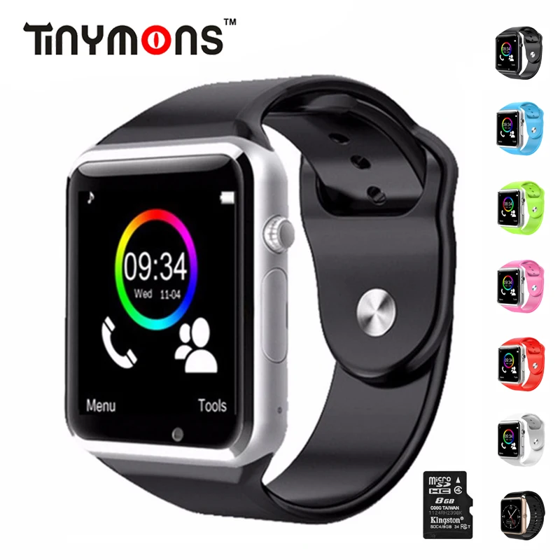  Tinymons Wrist Watch Phone Bluetooth Smart Watches With SIM TF card Camera Intelligent Call Clock F - 32826380639