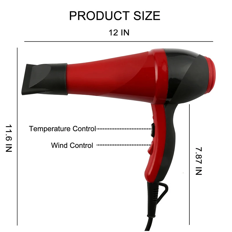 DMWD 2000 Вт Горячая регулировка холодного воздуха Профессиональный электрический фен для волос салон Уход Инструменты для укладки волос 110 В 220 В ЕС США Великобритания вилка