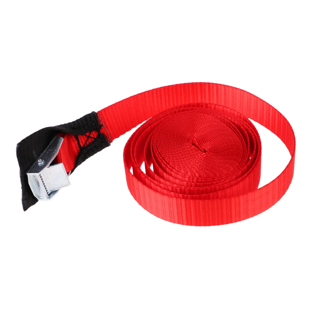 1 inch Wide 5 Meters / 3 Meters Kayak Tie Down Strap Pack Lash Belt Metal Buckle Fabric Protector Luggage Cargo Lash Belt