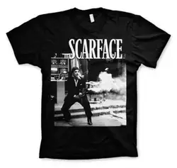 Официальный Scarface плакат Гангстер фильм футболка крутая Повседневная гордость футболка Мужская Унисекс Новая модная футболка Бесплатная