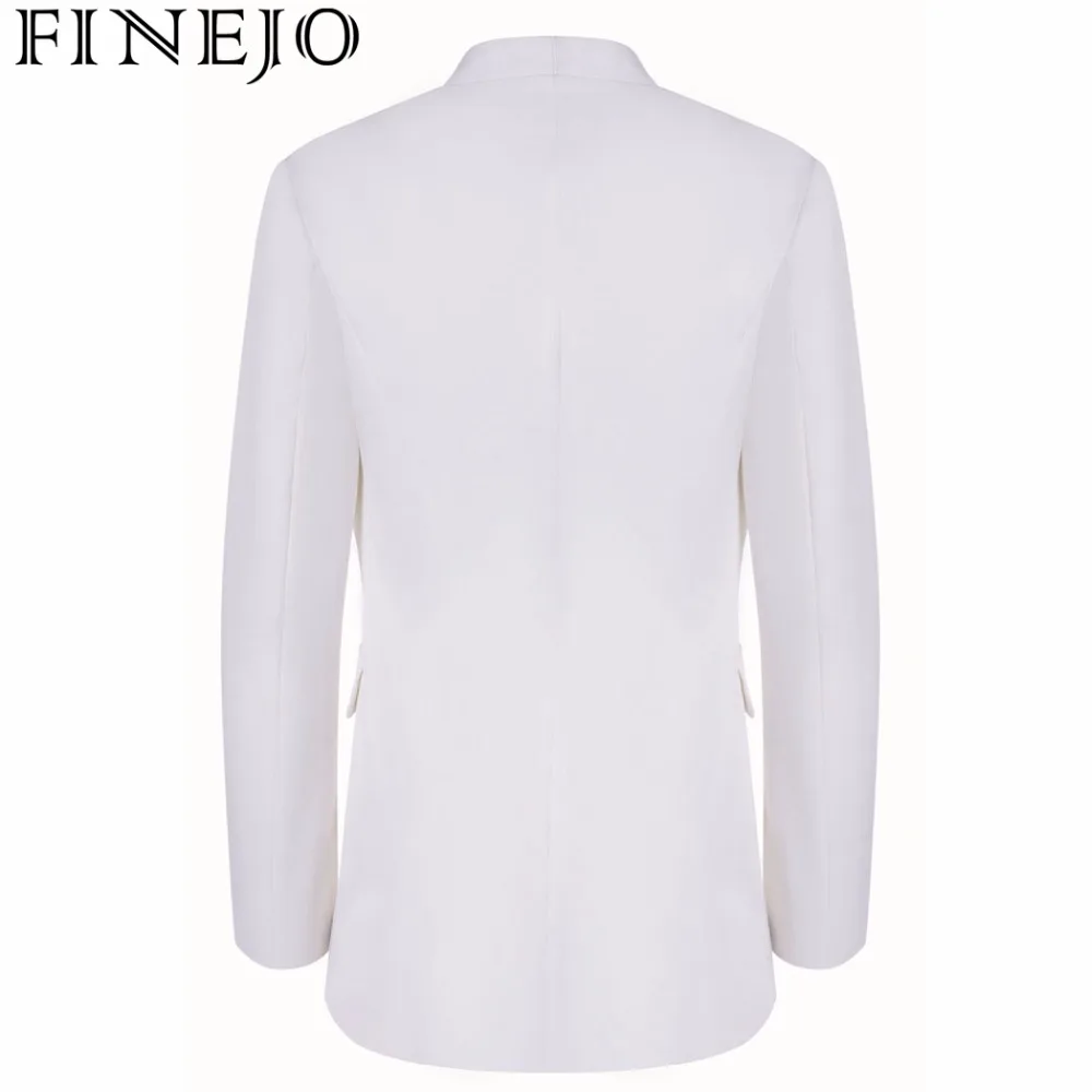 Бренд FINEJO OL пиджак в офисном стиле для женщин Feminino Refresh Классические Куртки контрастного цвета костюм открытые передние блейзеры