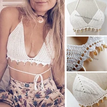 Новинка, ручная работа, кроше ракушки, кисточка, раздельное бикини, для загара, пляжа, спа, купальник, бюстгальтер, женское бикини