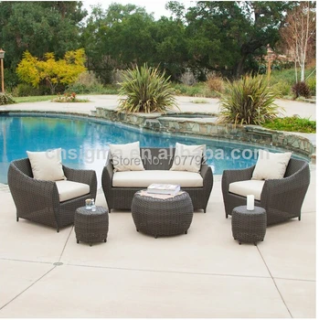 

2017 Hot Sale Rattan Outdoor Garden 6pc Sofa Seating Set