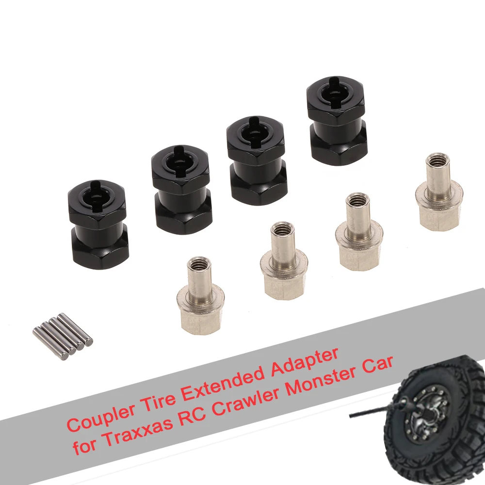 4pcs 12mm Hex 15mm Coupler Tire Extended Adapter for Traxxas Hsp Redcat Rc4wd Tamiya Axial scx10 D90 Hpi RC Car Parts (11)