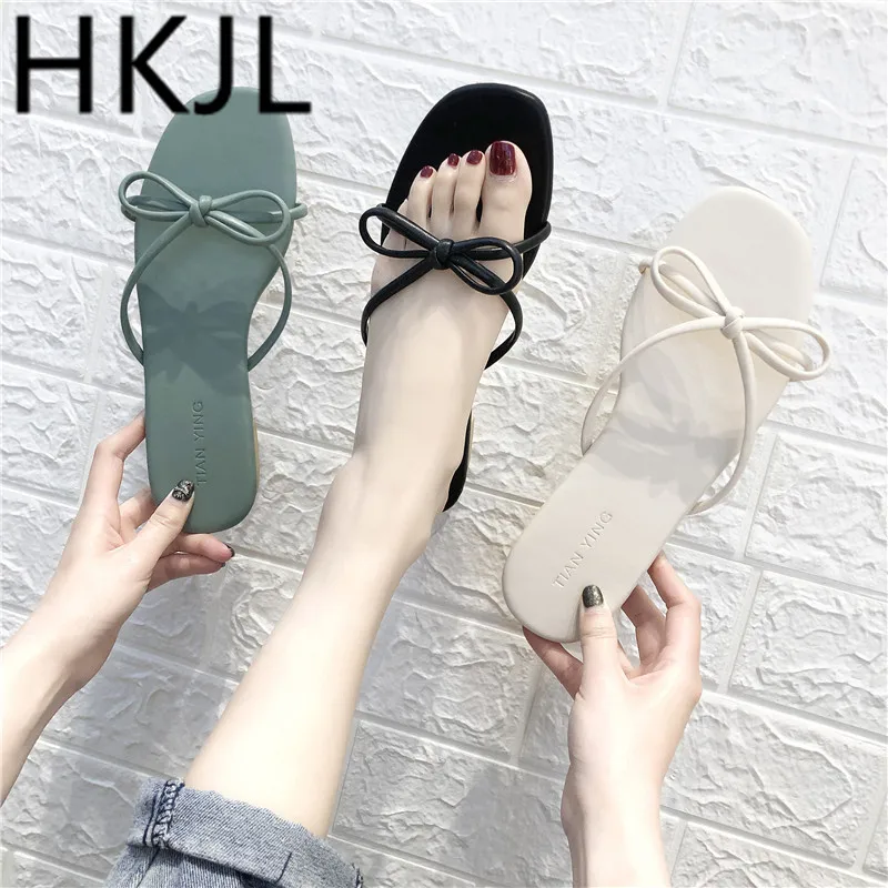 

HKJL Fashion Women's flip-flops 2019 summer new south Korean fashion versatile flip-flops for women's beach slippers A503