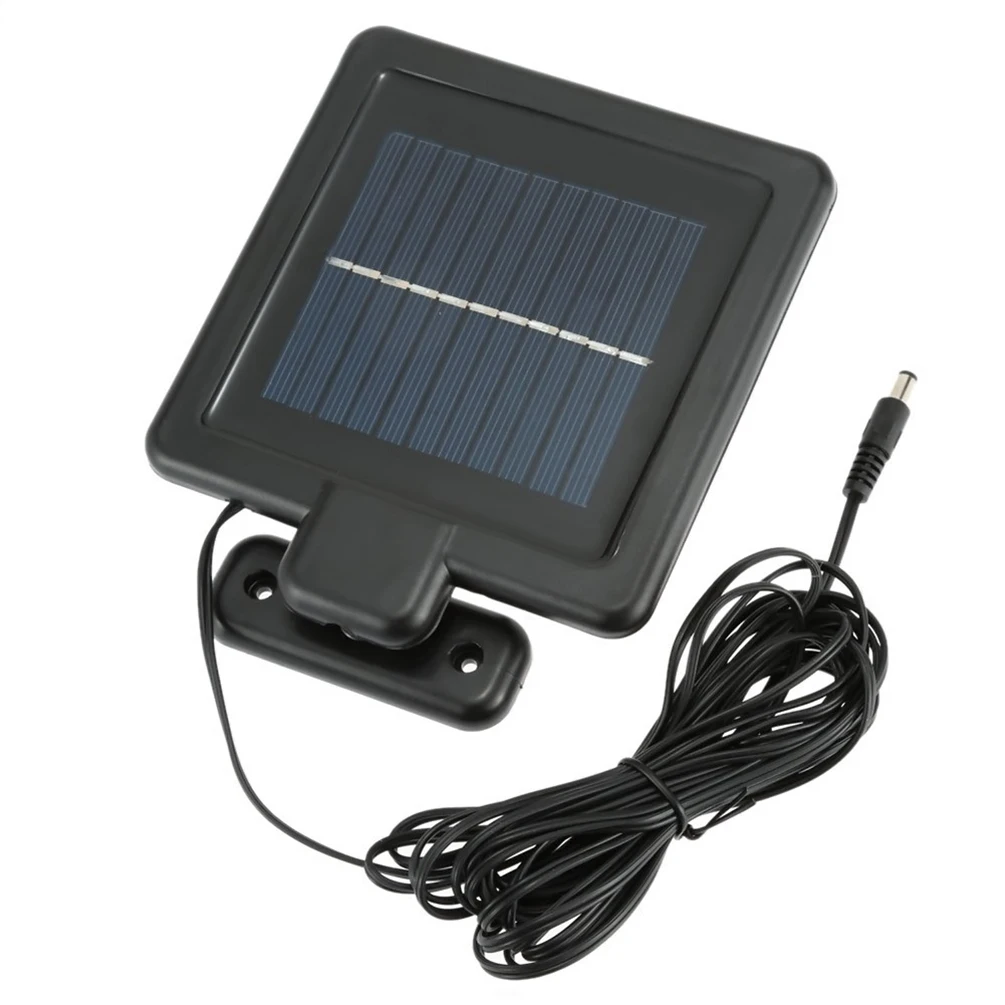 LEDGLE 6W Solar Wall Lamp Smart LED Lamp Waterproof Wall Lights with 2 Lamp Heads and Powerful Solar Panel Inbuilt Battery Black