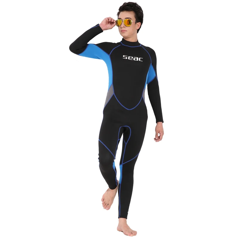 SEAC Mens 3mm Thickness Scuba Diving Suit BeachWear Jumpsuit Surfing