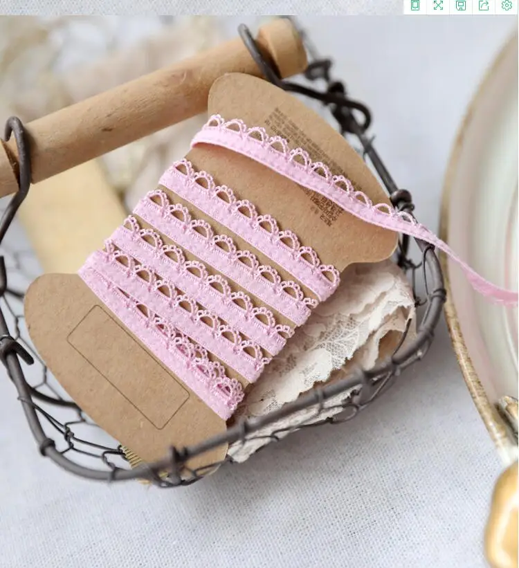 

Stretch Lace5 Meters Pink Ribbon Embroidered Elastic Lace Trims Garment Accessories DIY Sewing Tapes Underwear Handmade Crafts
