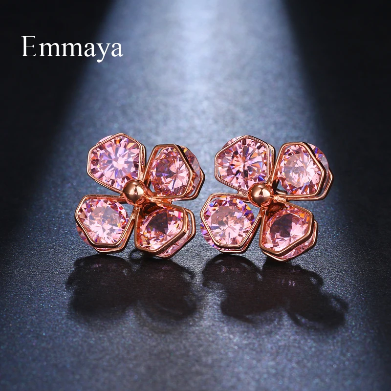 Роскошь emmaya женские хрустальные серьги с цветком из циркона модные 6 цветов