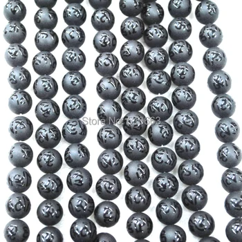 

38 Pieces/Lot,Black Tibetan Agatee Stone,Fit For Shambala Bracelet Making,And Men Jewelry,Size: 10mm
