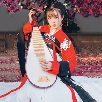 

Hanfu Chinese National Dance Costume For Women Traditional Singers Stage Wear Cosplay Folk Dress Oriental Festival Outfit DC1853