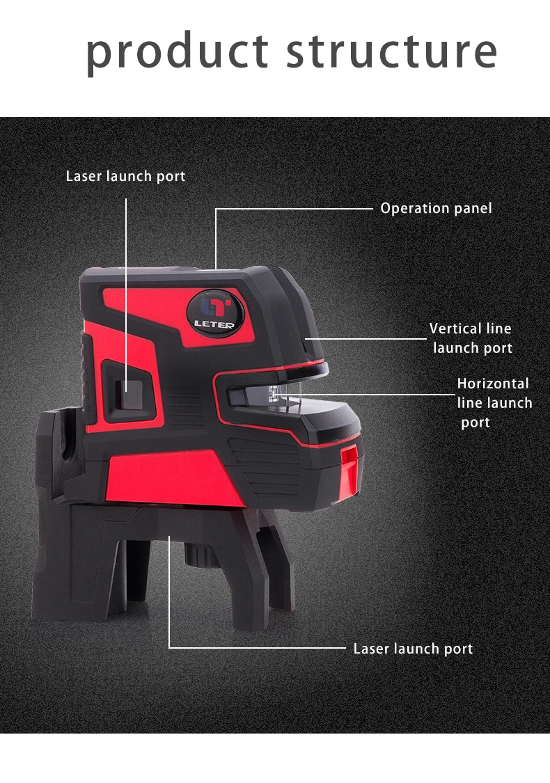 leter автоматический самонивелирующийся 2 линии 5 точек 1V1H лазерный уровень LT-602 зеленый лазерный уровень