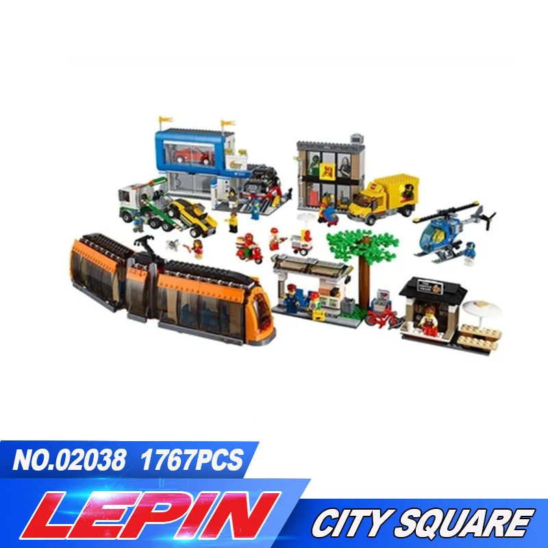 

New Lepin 02038 1767Pcs Geuine City Series The City Square Set Children Educational Building Blocks Bricks Toys Gifts legoed