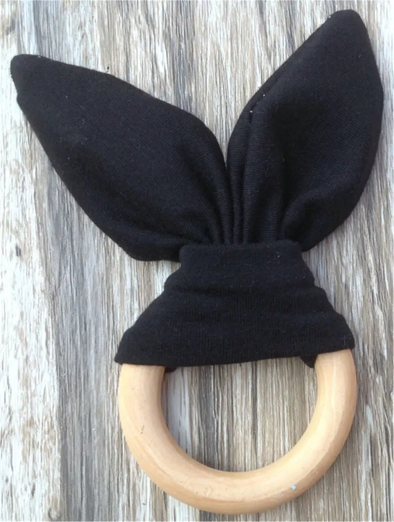 Прорезыватель для зубов pudcoco безопасная из дерева натуральный кролик|baby teether|teething
