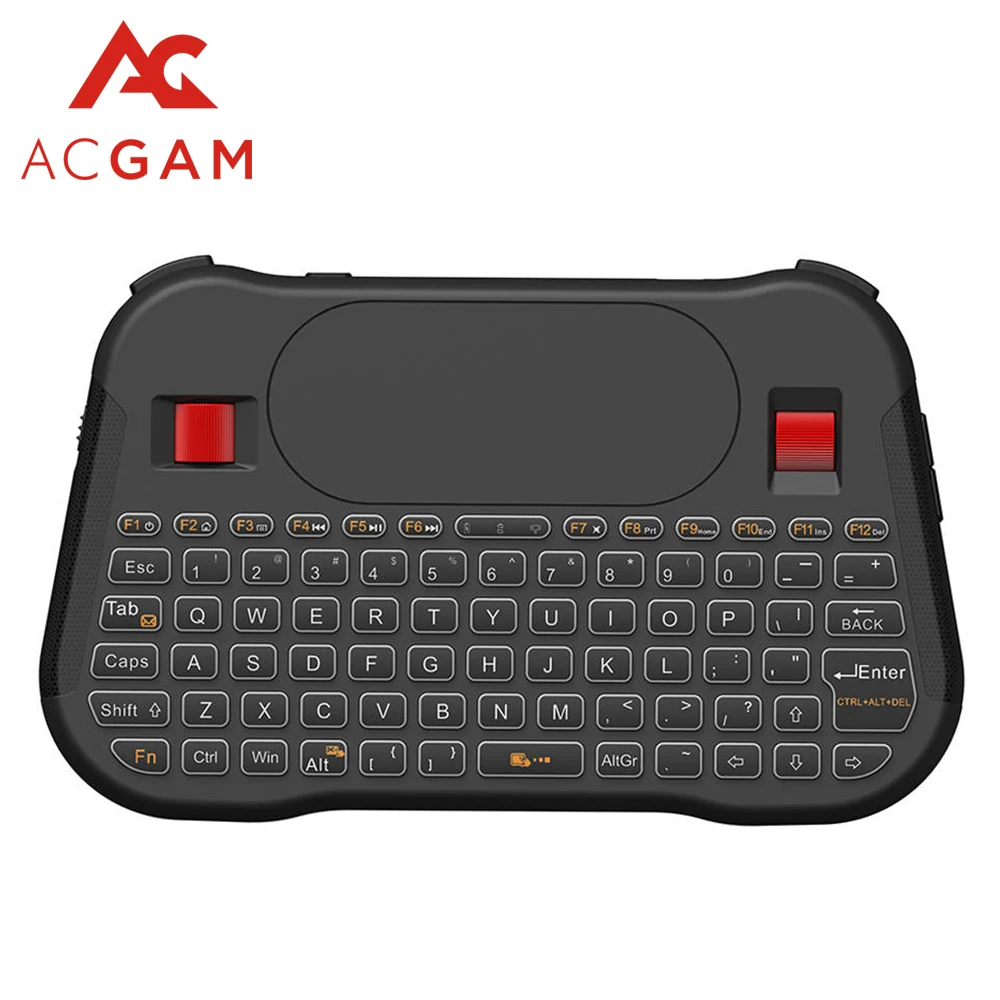 ACGAM T18 + Воздушная мышь 2,4G, беспроводная клавиатура, большой тачпад, 7 цветов, контроллер подсветки для ТВ-приставки, ПК, проектор, ноутбук