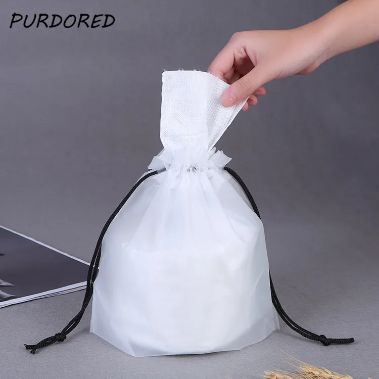 

PURDORED 5 pcs/set Clear Cosmetic Bag Travel Drawstring Organizer Bag Women Makeup Organizer Storage Pouch Neceser Dropshipping