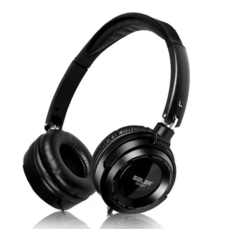 Salar EM520 Профессиональный музыка Hi Fi наушники 3 5 мм Складная гарнитура бас Шум