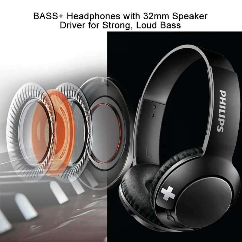 Оригинальный Philips наушники Беспроводной Bluetooth активность гарнитура SHB3075 стерео с