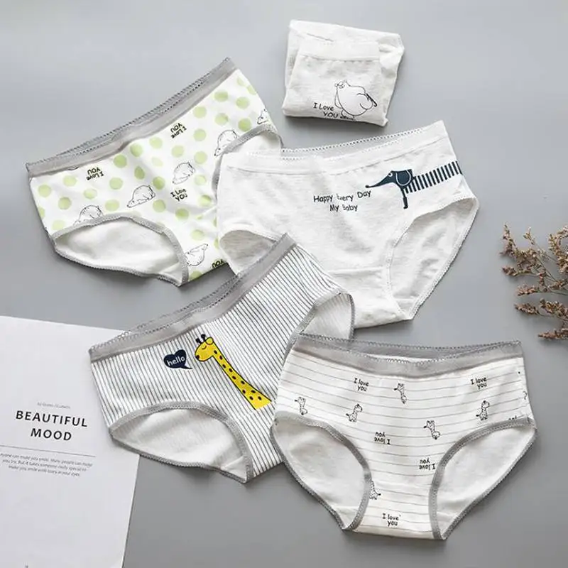 

New Fashion Women Animals Briefs Underwear Lovely Girls Panties Soft Mid Rise Cartoon Cotton Printed Panty Drop Shipping