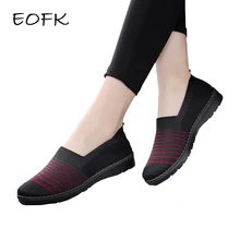 EOFK/женские лоферы; женская повседневная обувь; тканевая мягкая удобная обувь без застежки на плоской подошве; женская обувь на плоской подошве; zapatos mujer