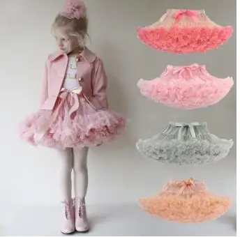 

summer lace Fluffy Chiffon Petti skirts Baby 24 Colors tutu skirts girls Princess Dance Party Tulle Skirt petticoat wholesale