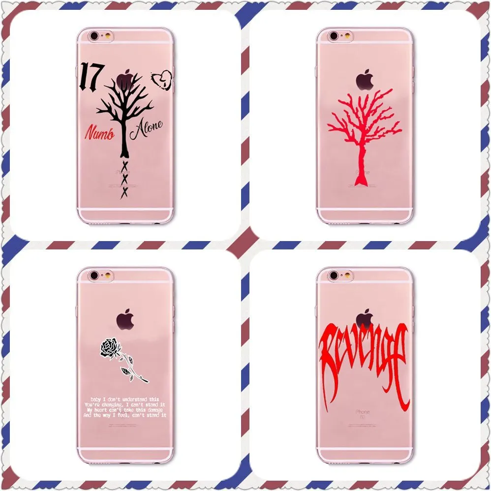 XXXTENTACION The Tree of Life Tattoo Transparent soft shell For iphone X 7 8 and Black silicone case For Samsungs7 s8 s9 Case