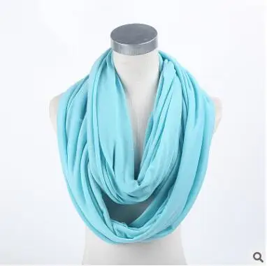 New Mother Lactation Cover Feeding a Child Fashion Women Infinity Scarf Breastfeeding Mommy Nursing Infant Shawl - Цвет: Light Blue