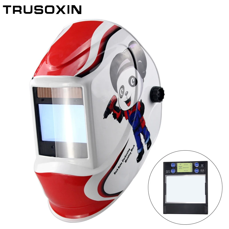 

Smart Large Window 4 Arc Sensor DIN5-DIN13 Solar Auto Darkening TIG MIG MMA Welding Mask/Helmet/Welder Cap/Lens/Face Mask