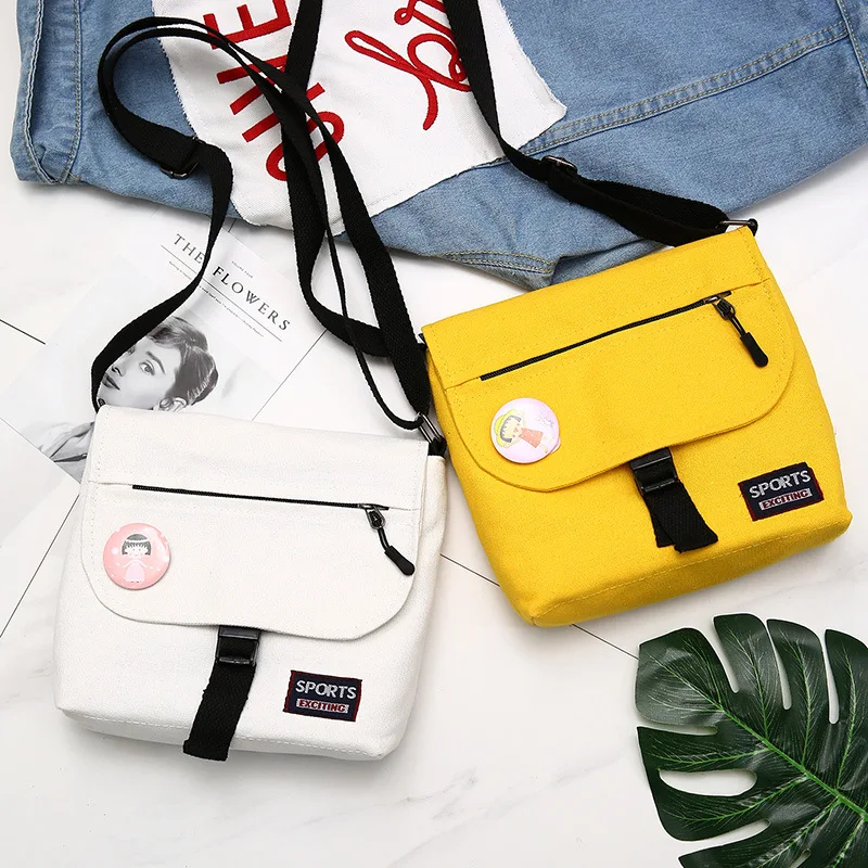 

Fashion Zipper Simple Women Canvas Messenger Bag Canvas Shoulder Bags 2019 New Hot Female Students School Bags Handbags