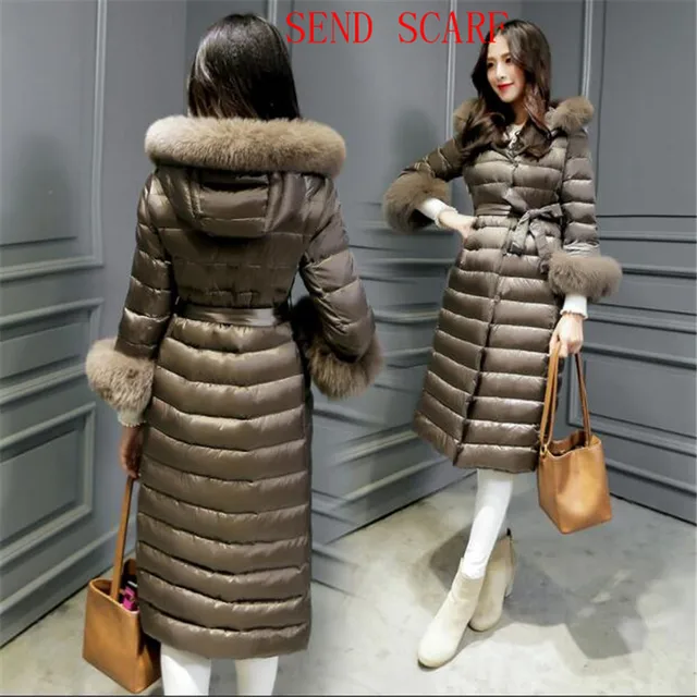 Cheap  2016 Winter Women Down Jacket Jacket Han Edition Cultivate One's morality Fox Collars Fashionable Female Long Thickening Coat