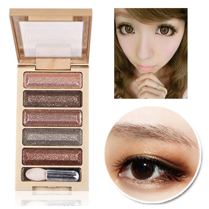 Professional 5 color eye shadow palette pearly luster Luminous Glitter Shimmer make-up acccessory women beauty accessories |