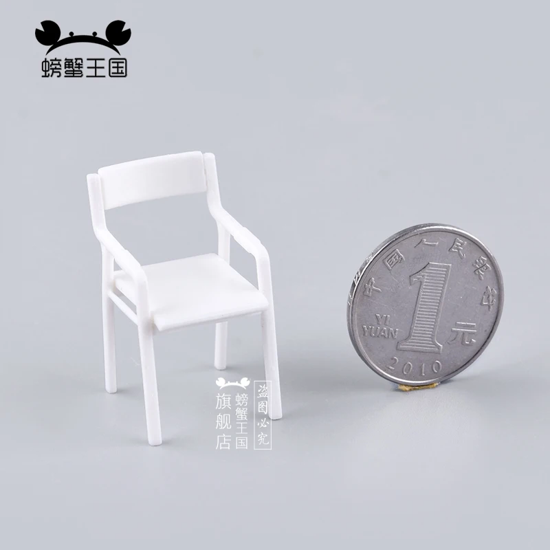 

6pcs 1:25 Dollhouse mini Furniture Miniature Doll accessories Chinese Style Plastic Armchair