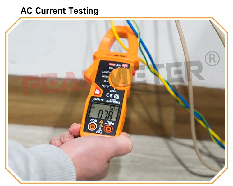 PEAKMETER PM2118 Портативный Смарт AC/DC клещи мультиметр ток напряжение сопротивление непрерывность измерения тестер с NCV