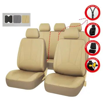 

Car-pass Luxury PU Leather Auto Universal Car Seat Covers Seat Covers Black Gray Beige for toyota lada renault Honda Ford SUV