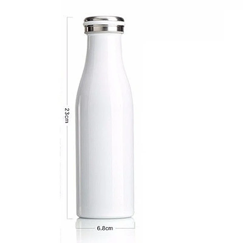 Bpa خالية معزول 500 مللي الحليب فراغ قوارير 304 الفولاذ المقاوم للصدأ الترمس كوب حرارية المياه زجاجة الرياضة السفر القهوة أكواب